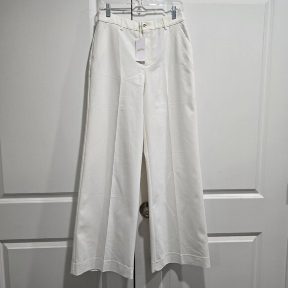 Lilly Pulitzer - Size 6 - Colletti High Rise Wide Leg Trouser Pant Coconut White